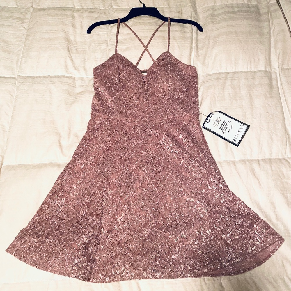 Junior formal prom dress. Rose Gold/Pink (sz 11)